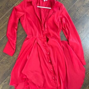 Beautiful red satin Guess dress, size 2